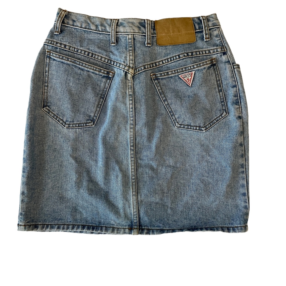 VINTAGE GUESS JEANS GEORGES MARCIANO DENIM JEAN SKIRT SIZE 31 USA
